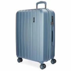 Maleta Grande 75 Cm 4 Ruedas Rigida Expandible Movom Wood Plata