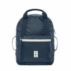 Mochila Plegable Lefrik Azul Marino-Crudo (Pocket Backpack)