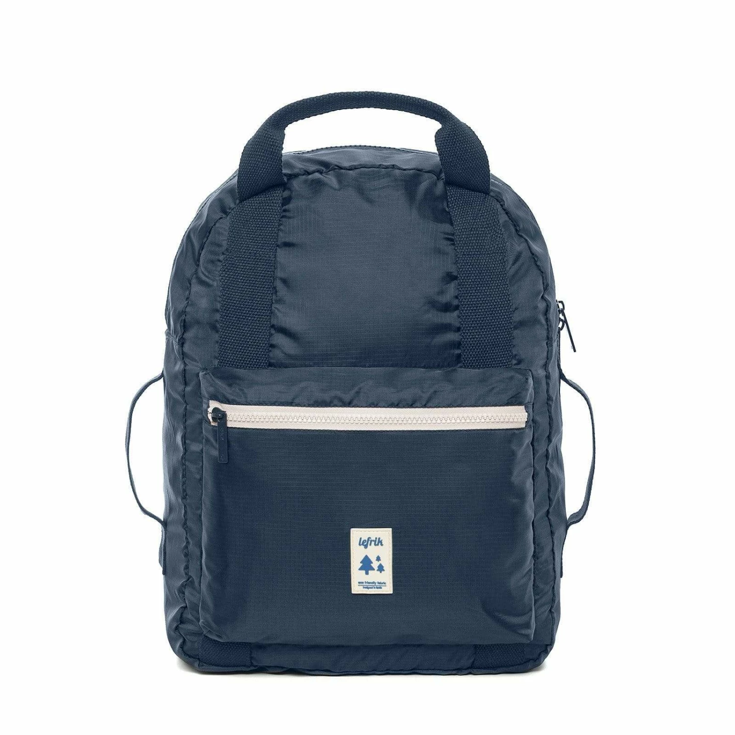Mochila Plegable Lefrik Azul Marino-Crudo (Pocket Backpack) 3 Mochila Plegable Lefrik Azul Marino-Crudo (Pocket Backpack)