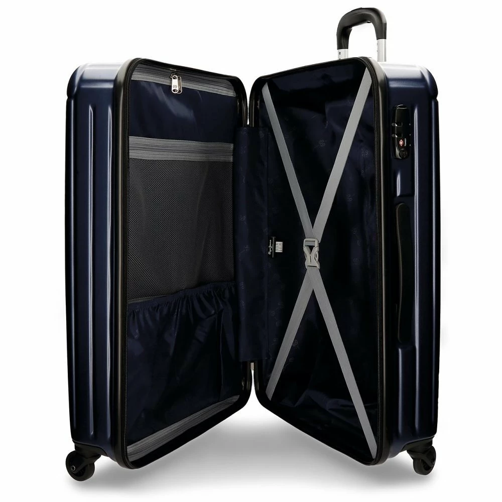 Maleta Mediana Rígida Pepe Jeans Color Stripes Azul 6 Maleta Mediana Rígida Pepe Jeans Color Stripes Azul - Imagen 4