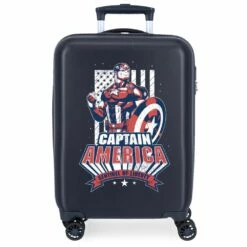 Marvel Maleta Cabina 55 Cm 4 Ruedas Mightiest Heroes Captain America Marino