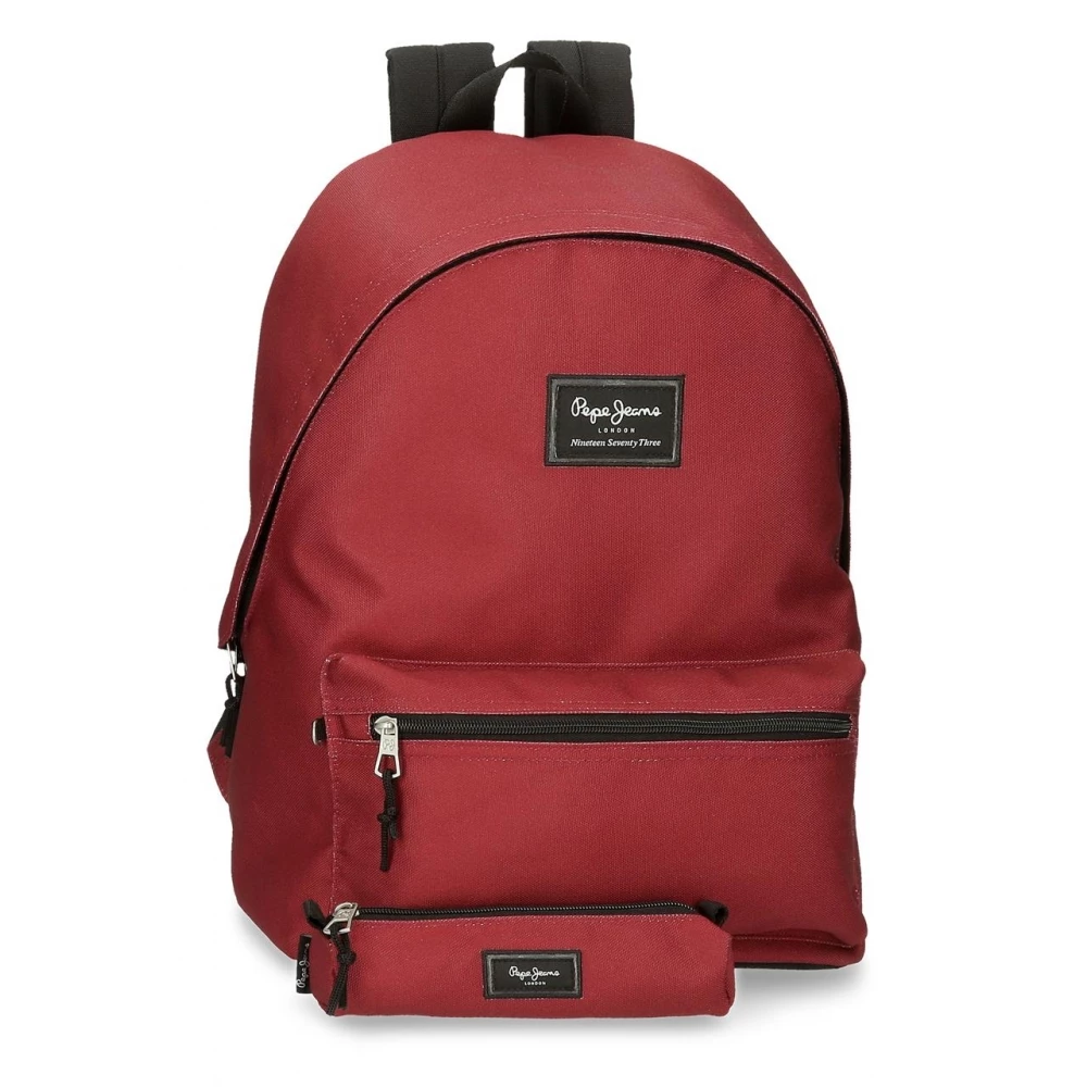 Pepe Jeans Mochila Portaordenador+estuche PPJ Aris Evergreen Rojo Oscuro 3 Pepe Jeans Mochila Portaordenador+estuche PPJ Aris Evergreen Rojo Oscuro