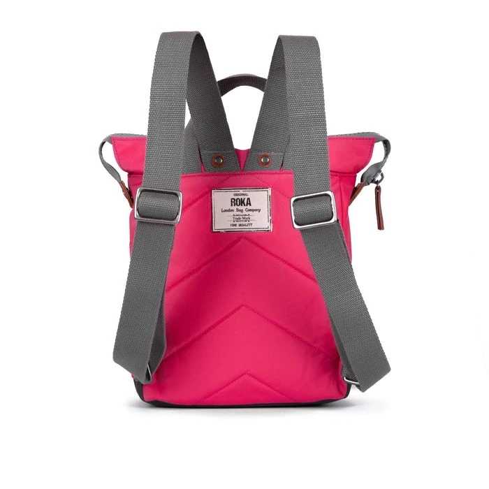 Mochila Roka London Bantry B Pequeña Sostenible Nylon Rosa (Raspberry) 5 Mochila Roka London Bantry B Pequeña Sostenible Nylon Rosa (Raspberry) - Imagen 3