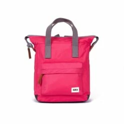 Mochila Roka London Bantry B Pequeña Sostenible Nylon Rosa (Raspberry)