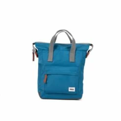 Mochila Roka London Bantry B Pequeña Sostenible Nylon Turquesa (Marine)