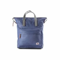 Mochila Roka London Bantry B Pequeña Sostenible Nylon Azul (Airforce)