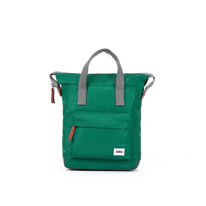 Mochila Roka London Bantry B Pequeña Sostenible Nylon Verde (Emerald) 3 Mochila Roka London Bantry B Pequeña Sostenible Nylon Verde (Emerald)
