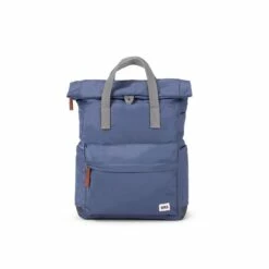 Mochila Roka London Canfield B Mediana Sostenible Nylon Azul (Airforce)