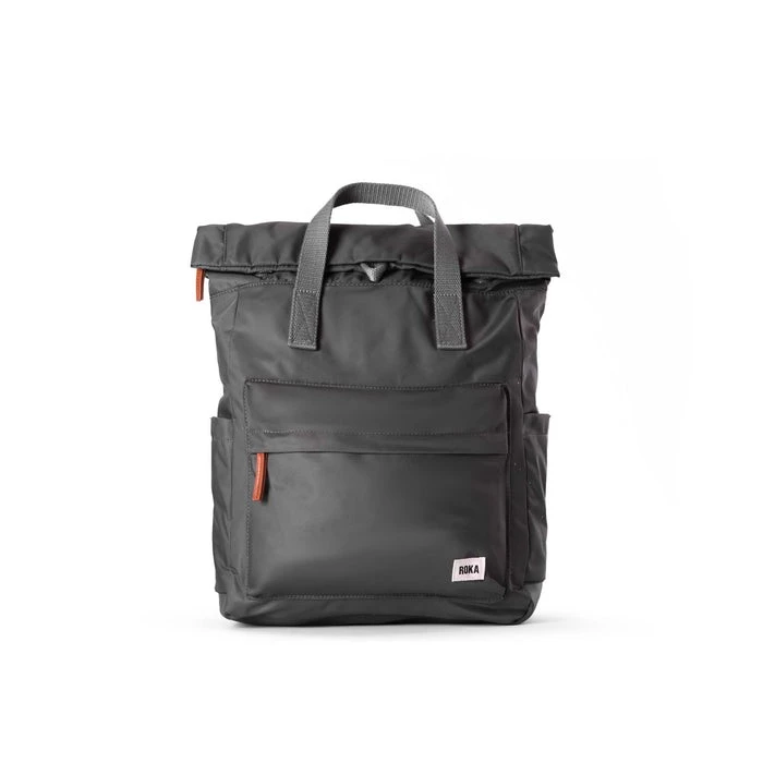 Mochila Roka London Canfield B Pequeña Sostenible Nylon Gris (Graphite) 3 Mochila Roka London Canfield B Pequeña Sostenible Nylon Gris (Graphite)