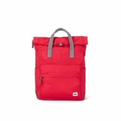 Mochila Roka London Canfield B Pequeña Sostenible Nylon Rojo (Mars Red)