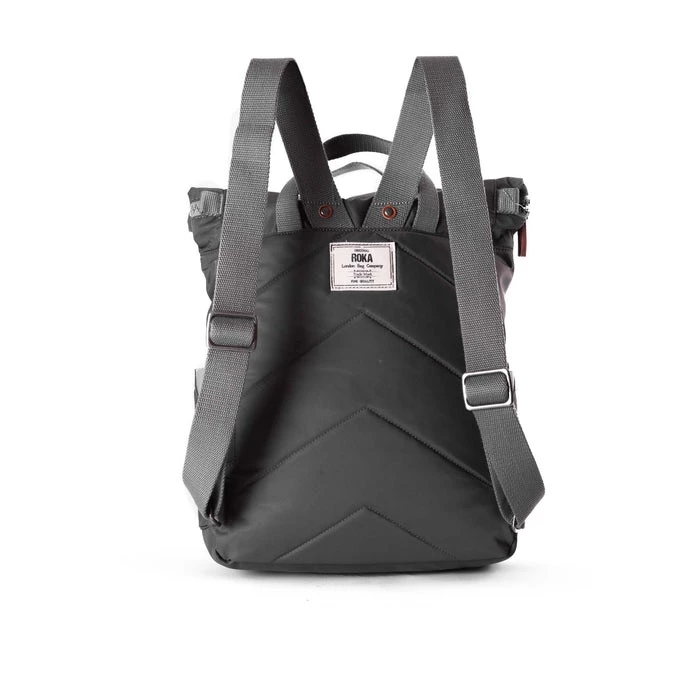 Mochila Roka London Canfield B Pequeña Sostenible Nylon Gris (Graphite) 6 Mochila Roka London Canfield B Pequeña Sostenible Nylon Gris (Graphite) - Imagen 4