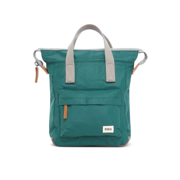 Mochila Roka London Bantry B Mediana Sostenible Nylon Verde (Teal) 3 Mochila Roka London Bantry B Mediana Sostenible Nylon Verde (Teal)