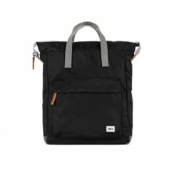 Mochila Roka London Bantry B Mediana Sostenible Nylon Negro