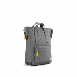 Mochila Roka London Bantry B Pequeña Sost. Canvas Gris Rayas Mono Stripe -Equipaje Tienda de ventas 27219