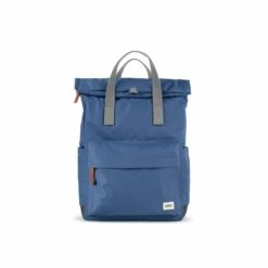 Mochila Roka London Canfield B Pequeña Sostenible Nylon Azul (Burnt Blue)