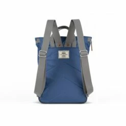 Mochila Roka London Canfield B Pequeña Sostenible Nylon Azul (Burnt Blue) -Equipaje Tienda de ventas 27445