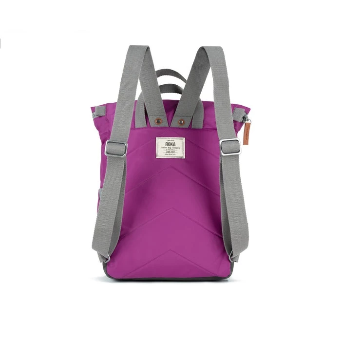 Mochila Roka London Canfield B Pequeña Sostenible Nylon Violeta (Violet) 4 Mochila Roka London Canfield B Pequeña Sostenible Nylon Violeta (Violet) - Imagen 2