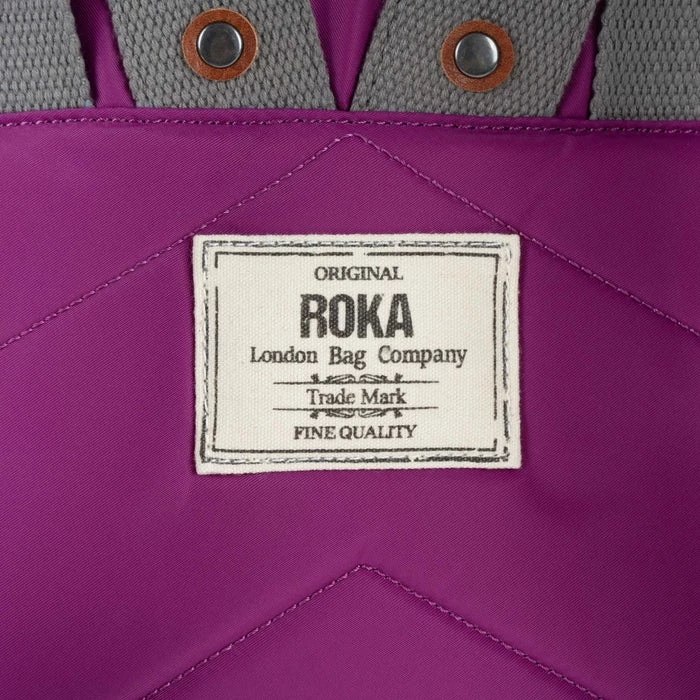 Mochila Roka London Canfield B Pequeña Sostenible Nylon Violeta (Violet) 7 Mochila Roka London Canfield B Pequeña Sostenible Nylon Violeta (Violet) - Imagen 5