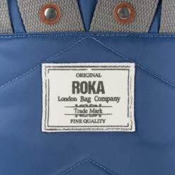 Mochila Roka London Canfield B Pequeña Sostenible Nylon Azul (Burnt Blue) -Equipaje Tienda de ventas 27700
