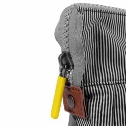 Mochila Roka London Bantry B Pequeña Sost. Canvas Gris Rayas Mono Stripe -Equipaje Tienda de ventas 27938