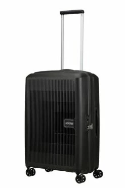Maleta Mediana 67 Cm 4 Ruedas American Tourister Aerostep Negro ( Black ) -Equipaje Tienda de ventas 29114