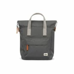 Mochila Roka London Bantry B Pequeña Sostenible Canvas Gris (Carbon)