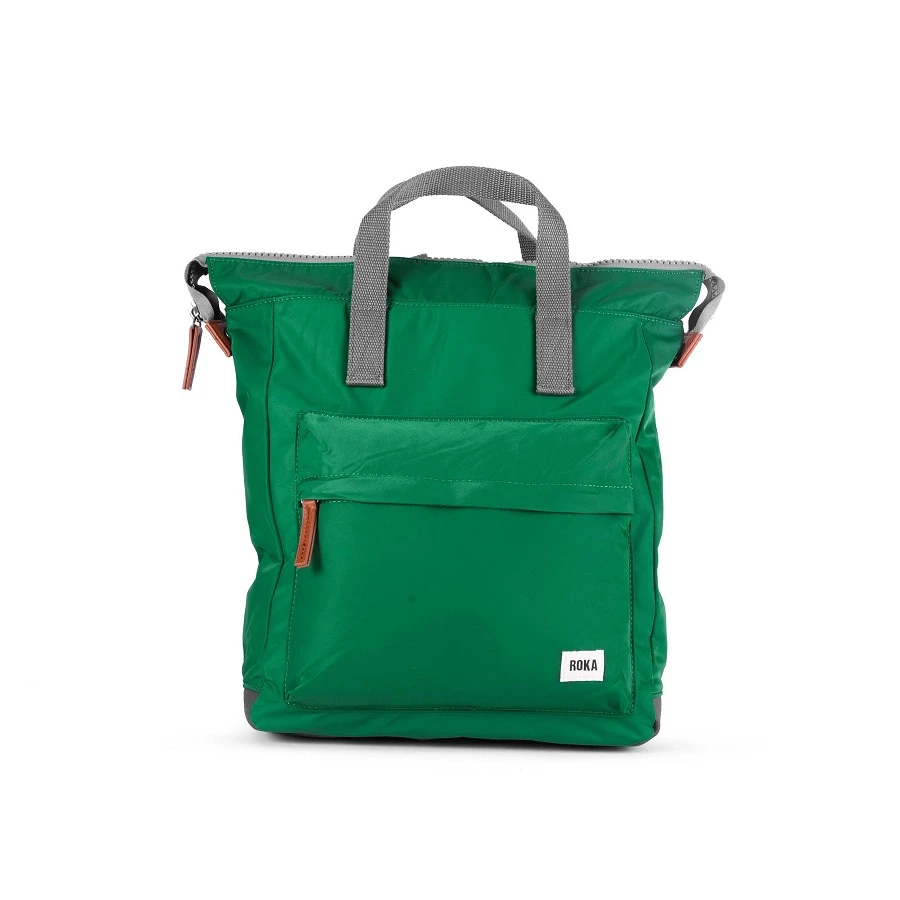 Mochila Roka London Bantry B Mediana Sostenible Nylon Verde (Emerald) 3 Mochila Roka London Bantry B Mediana Sostenible Nylon Verde (Emerald)