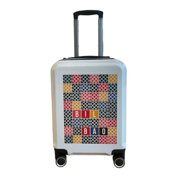 Maleta Cabina 55 Cm 4 Ruedas Rigida Baldosa De Bilbao Blanco 3 Maleta Cabina 55 Cm 4 Ruedas Rigida Baldosa De Bilbao Blanco