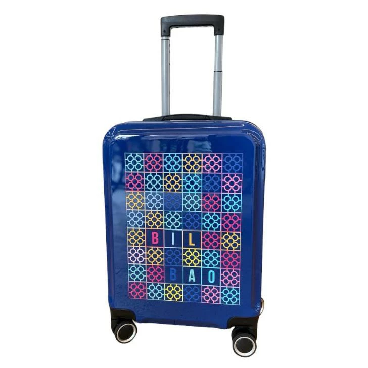 Maleta Cabina 55 Cm 4 Ruedas Rigida Baldosa De Bilbao Azul 3 Maleta Cabina 55 Cm 4 Ruedas Rigida Baldosa De Bilbao Azul