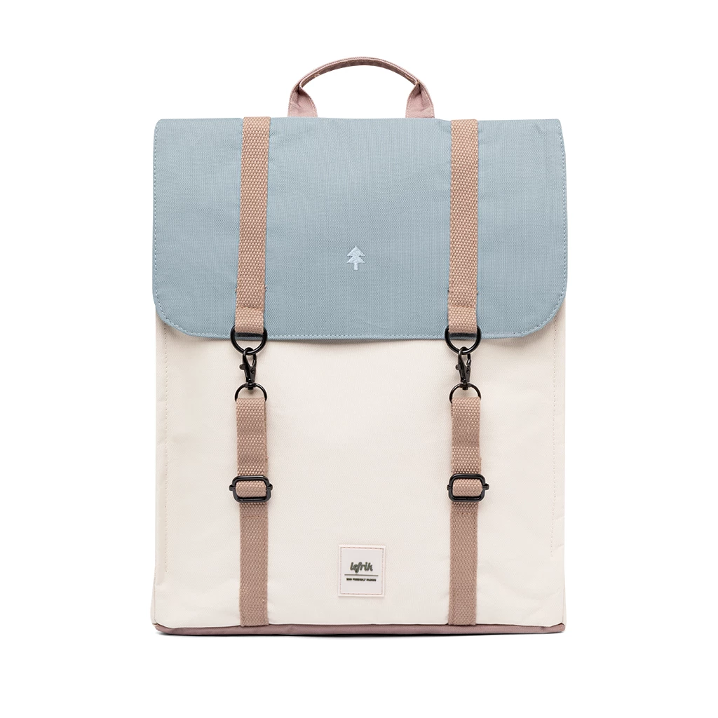 Mochila Lefrik Handy Metal Hook Beige-Azul (Sorolla Block) 3 Mochila Lefrik Handy Metal Hook Beige-Azul (Sorolla Block)