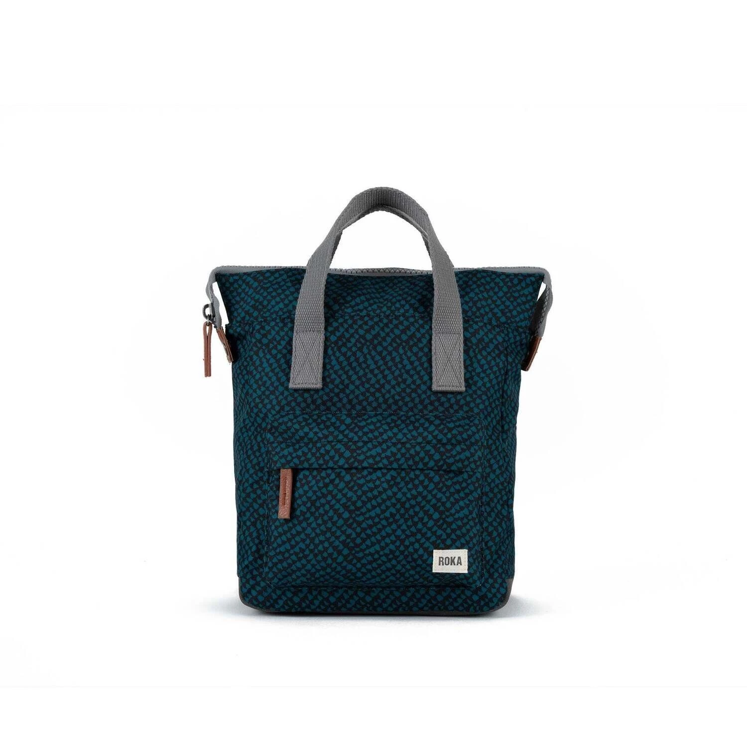 Mochila Roka London Bantry Pequeña Serpiente Azul (Teal Snake Print) 3 Mochila Roka London Bantry Pequeña Serpiente Azul (Teal Snake Print)