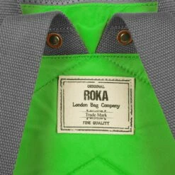Mochila Roka London Bantry B Pequeña Sostenible Nylon Verde (Kelly Green) -Equipaje Tienda de ventas 31714