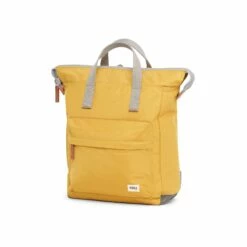 Mochila Roka London Bantry B Mediana Sostenible Nylon Amarillo (Corn)