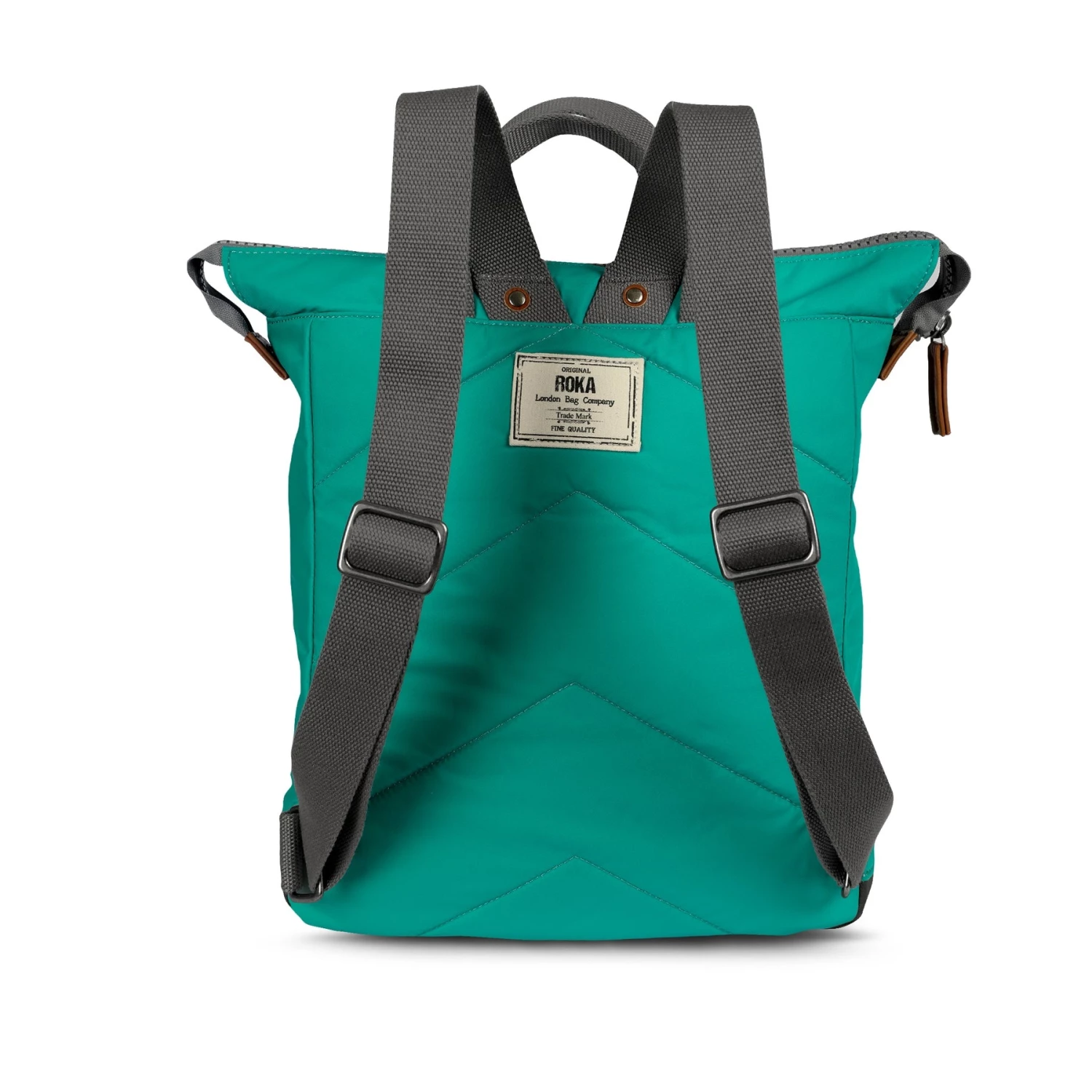 Mochila Roka London Bantry B Mediana Sostenible Nylon Verde (Cyan) 9 Mochila Roka London Bantry B Mediana Sostenible Nylon Verde (Cyan) - Imagen 7