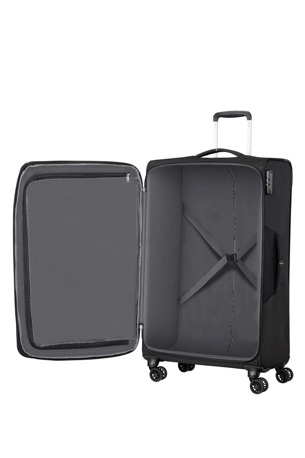 American Tourister Maleta Grande 79 Cm 4R Exp. A.T. Crosstrack Negro (Black-Grey) 4 American Tourister Maleta Grande 79 Cm 4R Exp. A.T. Crosstrack Negro (Black-Grey) - Imagen 2
