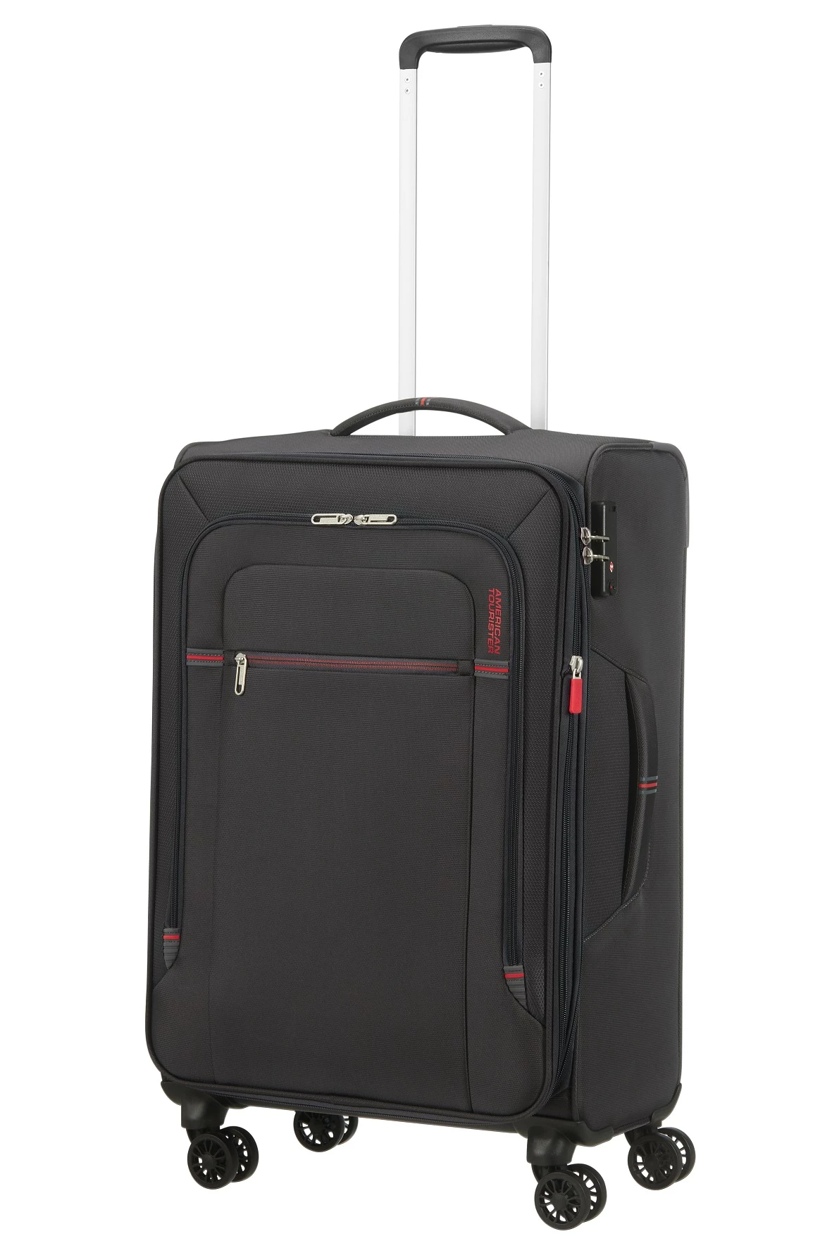 American Tourister Maleta Mediana 67 Cm 4R Exp. A.T. Crosstrack Gris (Grey-Red) 9 American Tourister Maleta Mediana 67 Cm 4R Exp. A.T. Crosstrack Gris (Grey-Red) - Imagen 7