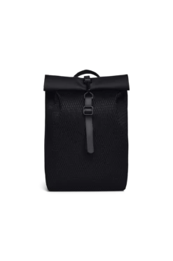 Mochila Rains Rolltop Rucksack Mesh Mini W3 Negro (Black)